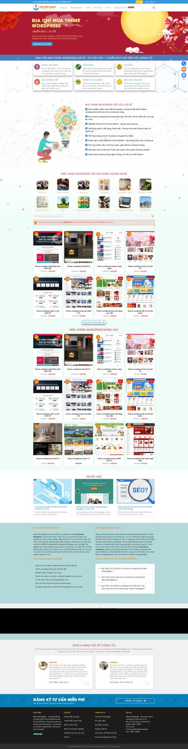 Theme wordpress shop bán theme giống webkhoinghiep