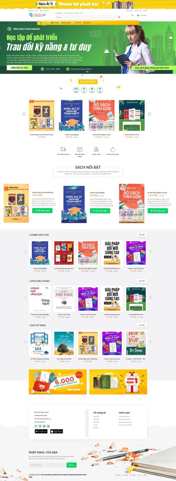 Theme wordpress bán sách giá rẻ