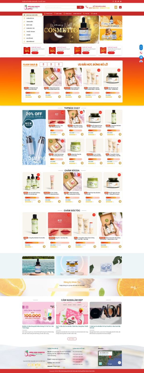 Theme WordPress Mỹ Phẩm 11